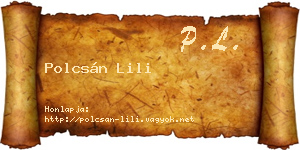 Polcsán Lili névjegykártya